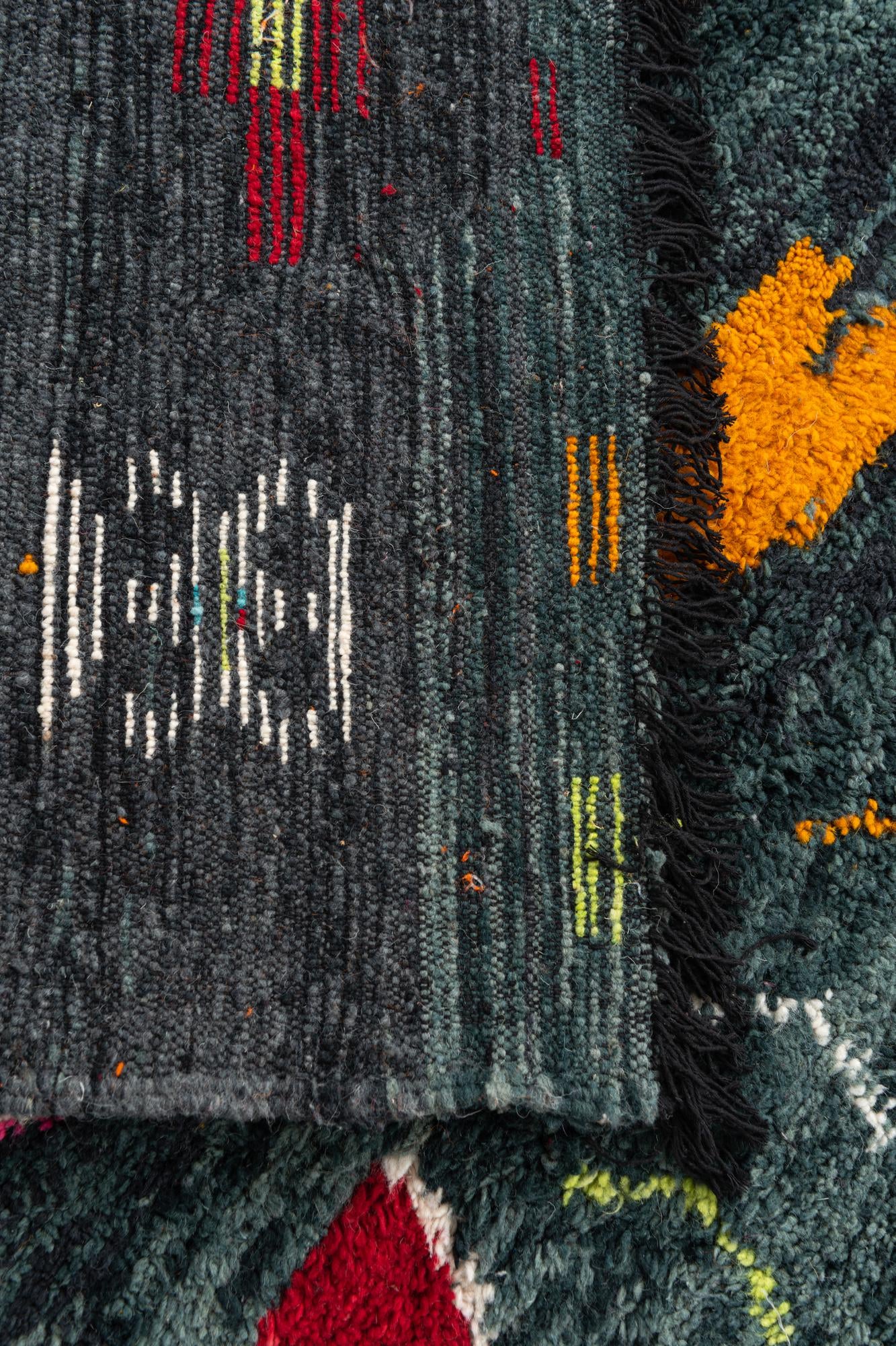 5' x 7' 7 Hand Knotted Moroccan Wool Rug