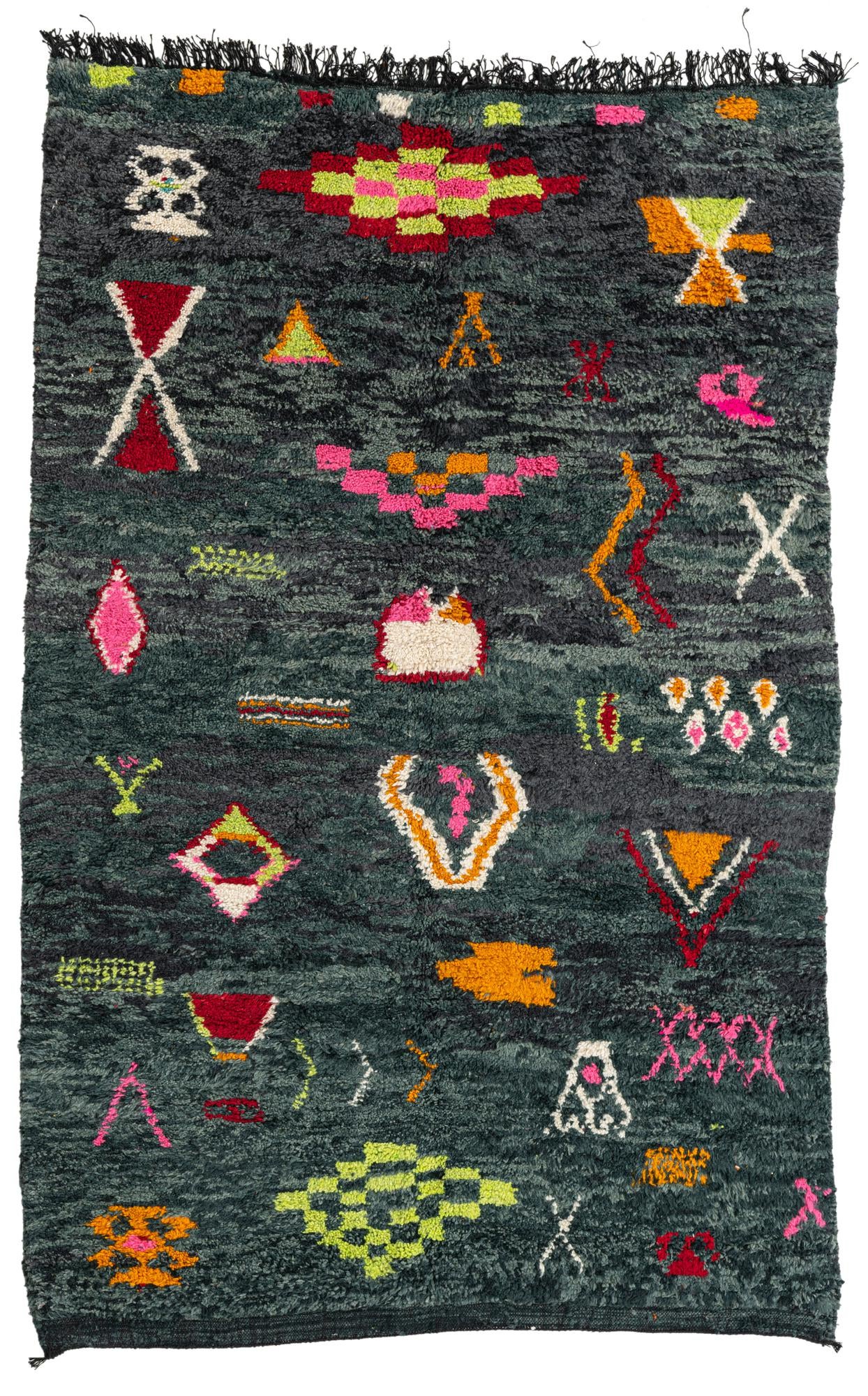5' x 7' 7 Hand Knotted Moroccan Wool Rug