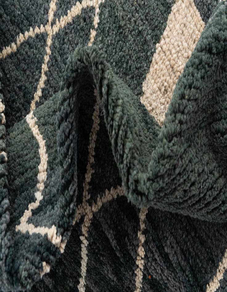 Detail image of 4' 7 x 8' Hand Knotted Moroccan Wool Rug