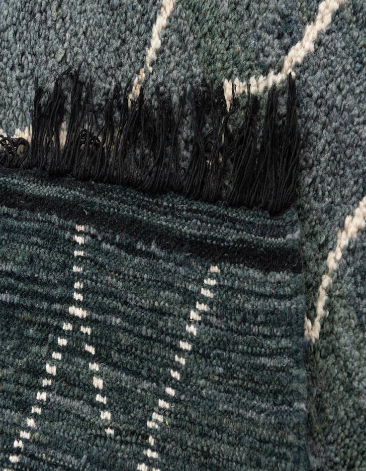 Detail image of 4' 7 x 8' Hand Knotted Moroccan Wool Rug