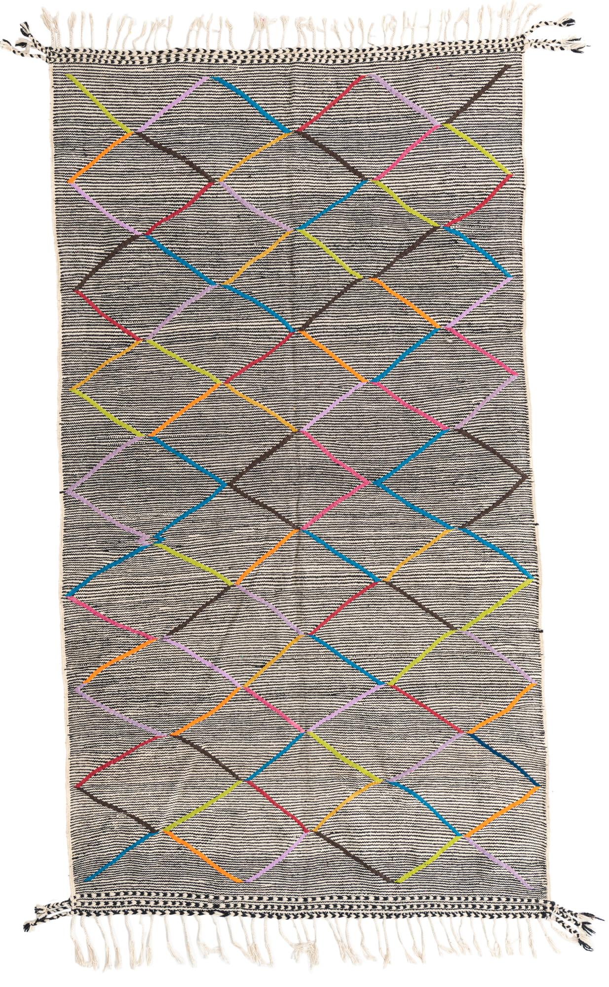 5' x 9' 2 Hand Knotted Moroccan Wool Rug