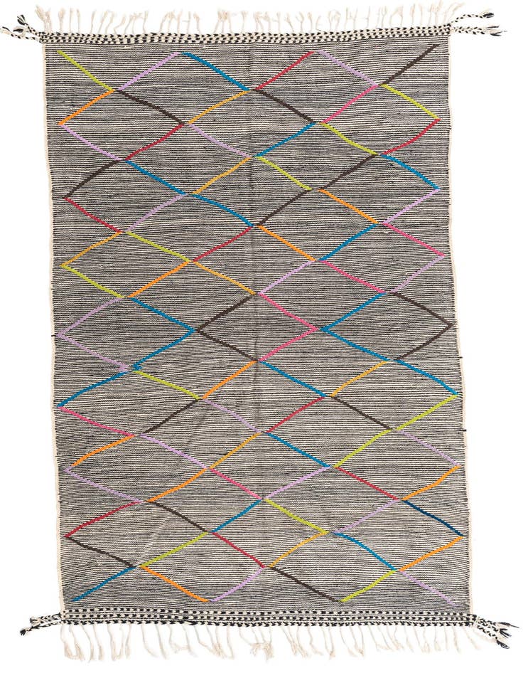Detail image of 5' x 9' 2 Hand Knotted Moroccan Wool Rug
