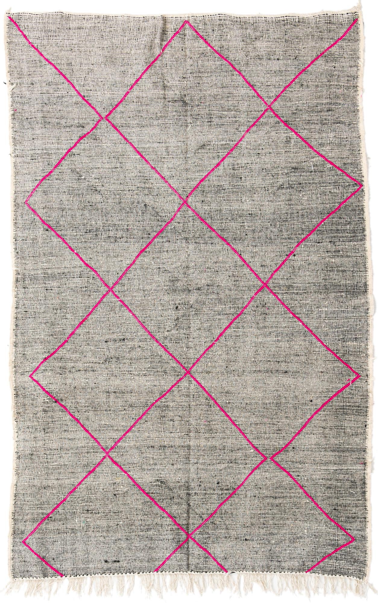 5' x 7' 8 Hand Knotted Moroccan Wool Rug