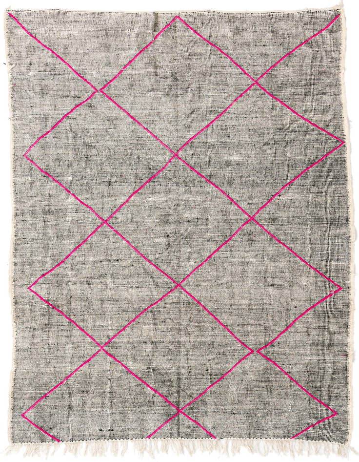 Detail image of 5' x 7' 8 Hand Knotted Moroccan Wool Rug