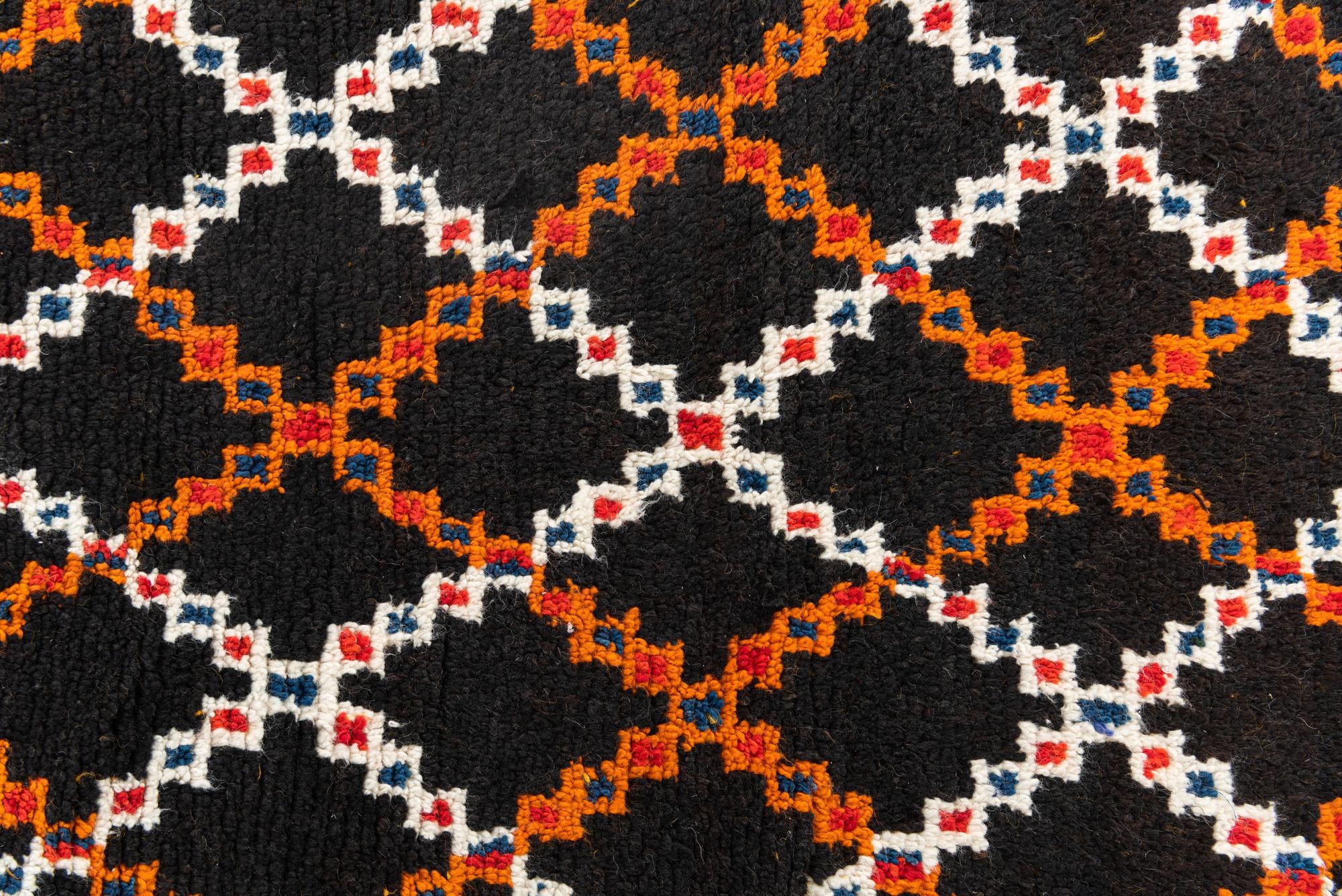 3' 5 x 4' 5 Hand Knotted Moroccan Oriental Wool Rug