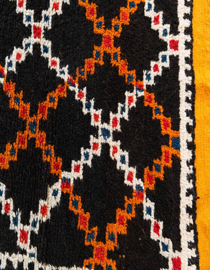 Detail image of 3' 5 x 4' 5  Hand Knotted Moroccan Oriental Wool Rug