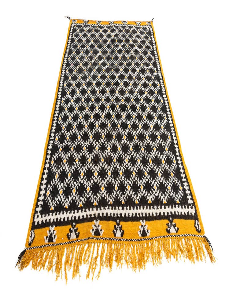 Detail image of 4' 7 x 8'  Hand Knotted Moroccan Oriental Wool Rug