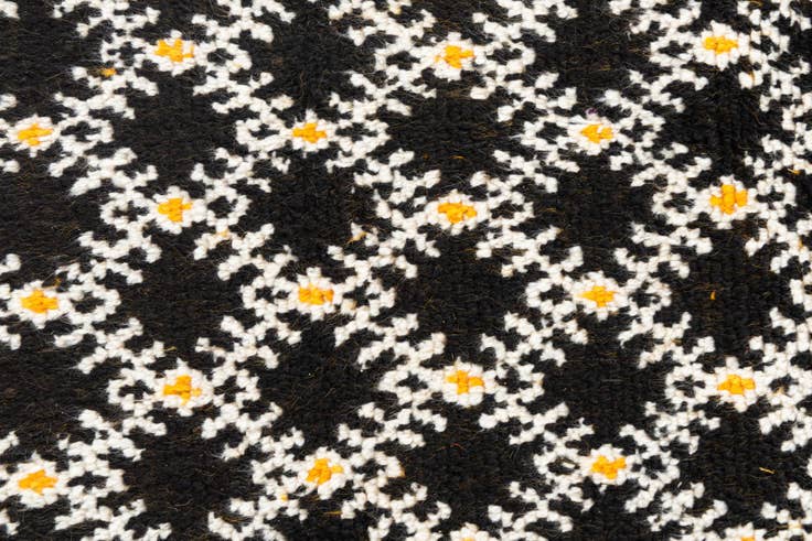 Detail image of 4' 7 x 8' Hand Knotted Moroccan Oriental Wool Rug