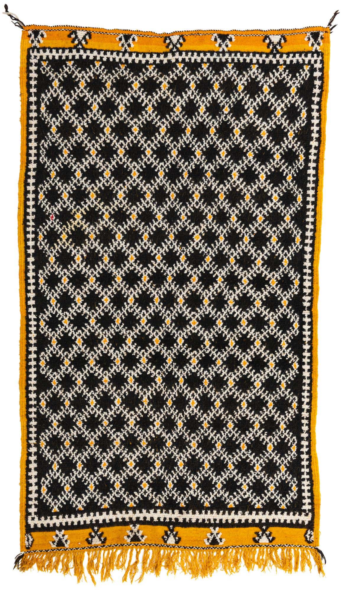 4' 7 x 8' Hand Knotted Moroccan Oriental Wool Rug