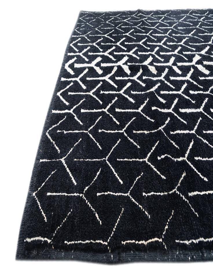 Detail image of 5' 10 x 8' 2  Hand Knotted Moroccan Wool Rug