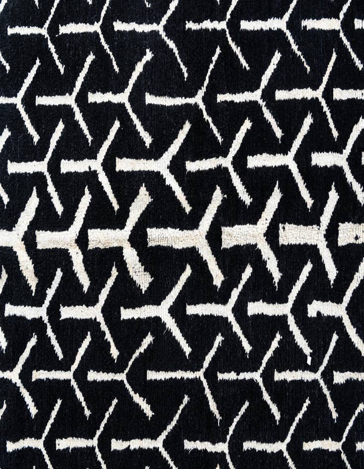 Detail image of 5' 10 x 8' 2  Hand Knotted Moroccan Wool Rug