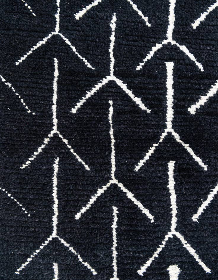 Detail image of 5' 10 x 8' 2  Hand Knotted Moroccan Wool Rug