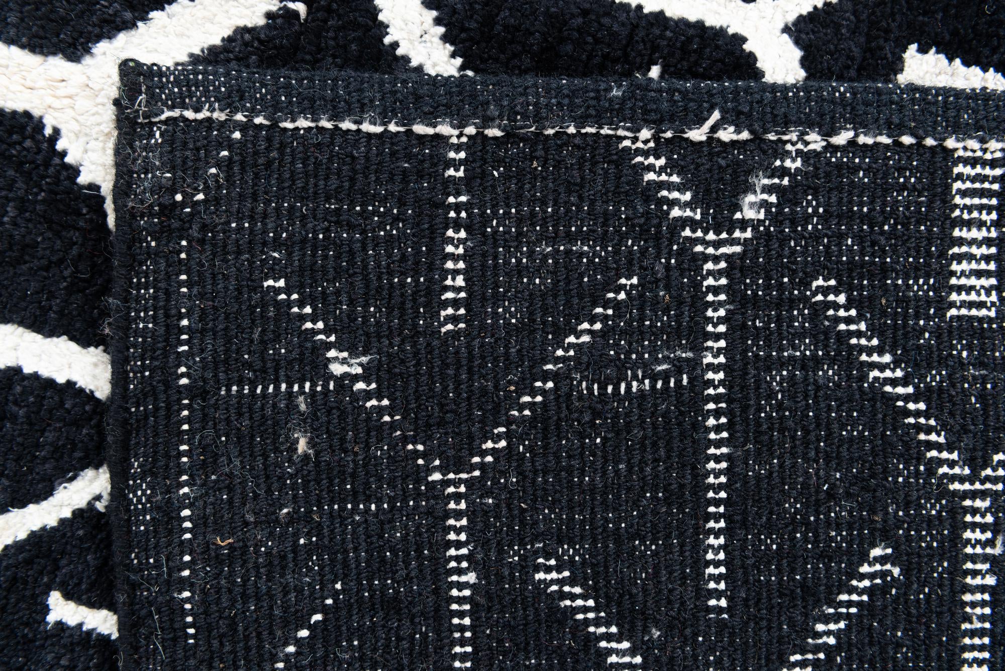 5' 10 x 8' 2 Hand Knotted Moroccan Wool Rug