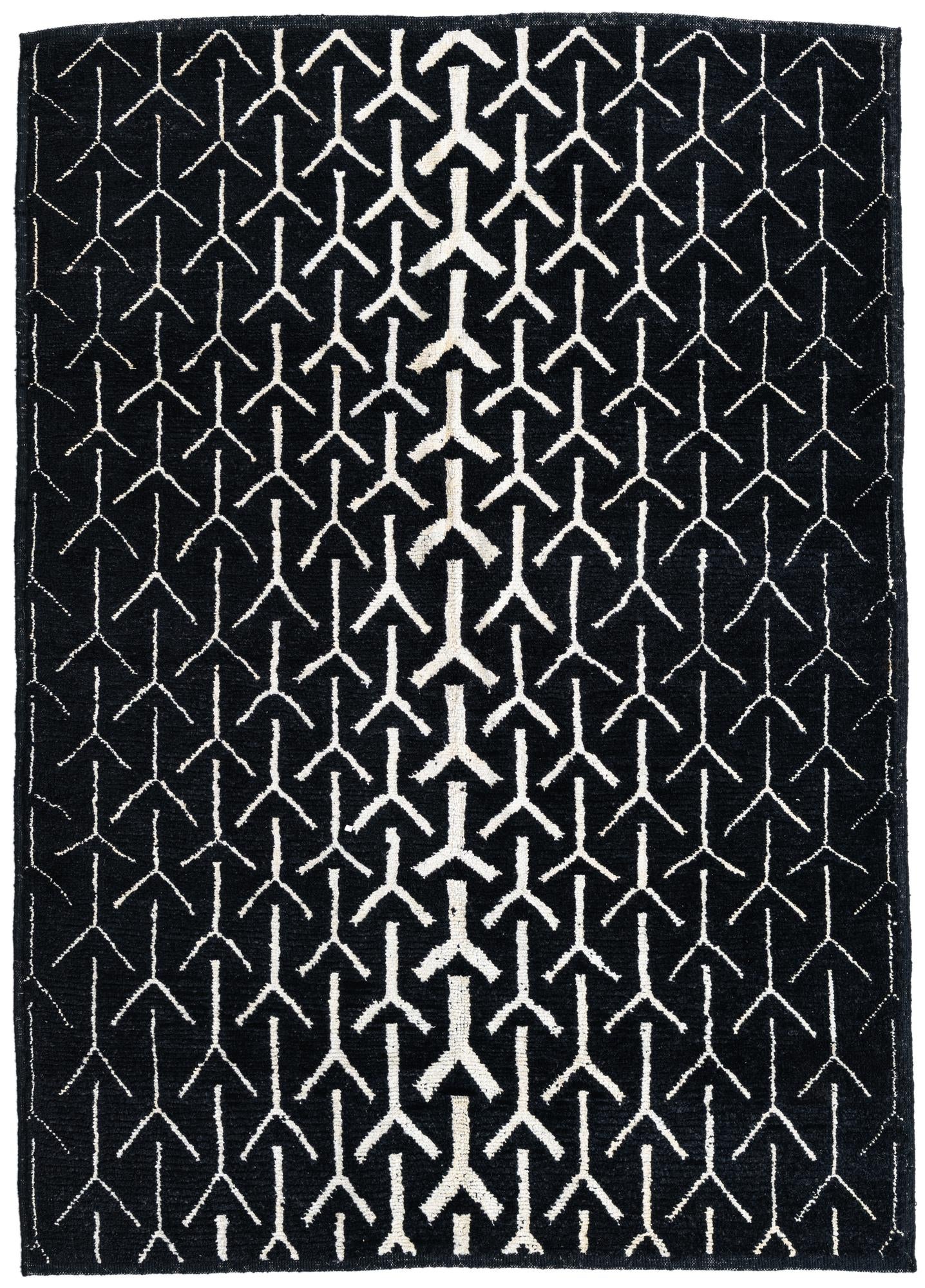 5' 10 x 8' 2 Hand Knotted Moroccan Wool Rug