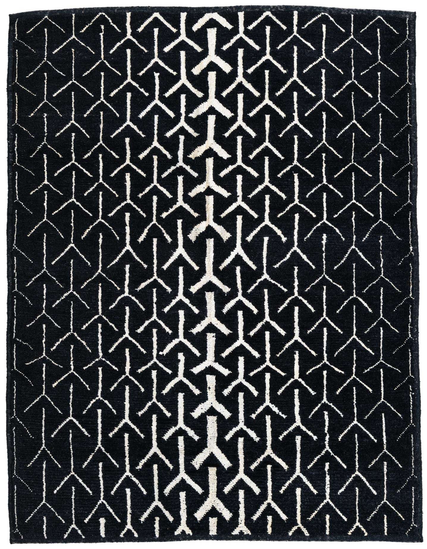 5' 10 x 8' 2 Hand Knotted Moroccan Wool Rug