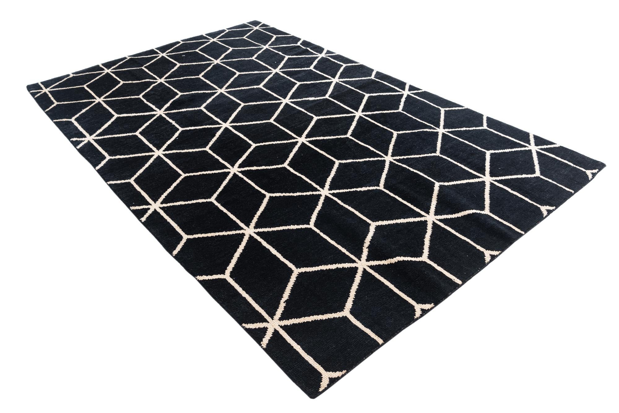 6' 8 x 10' 4 Hand Knotted Moroccan Wool Rug