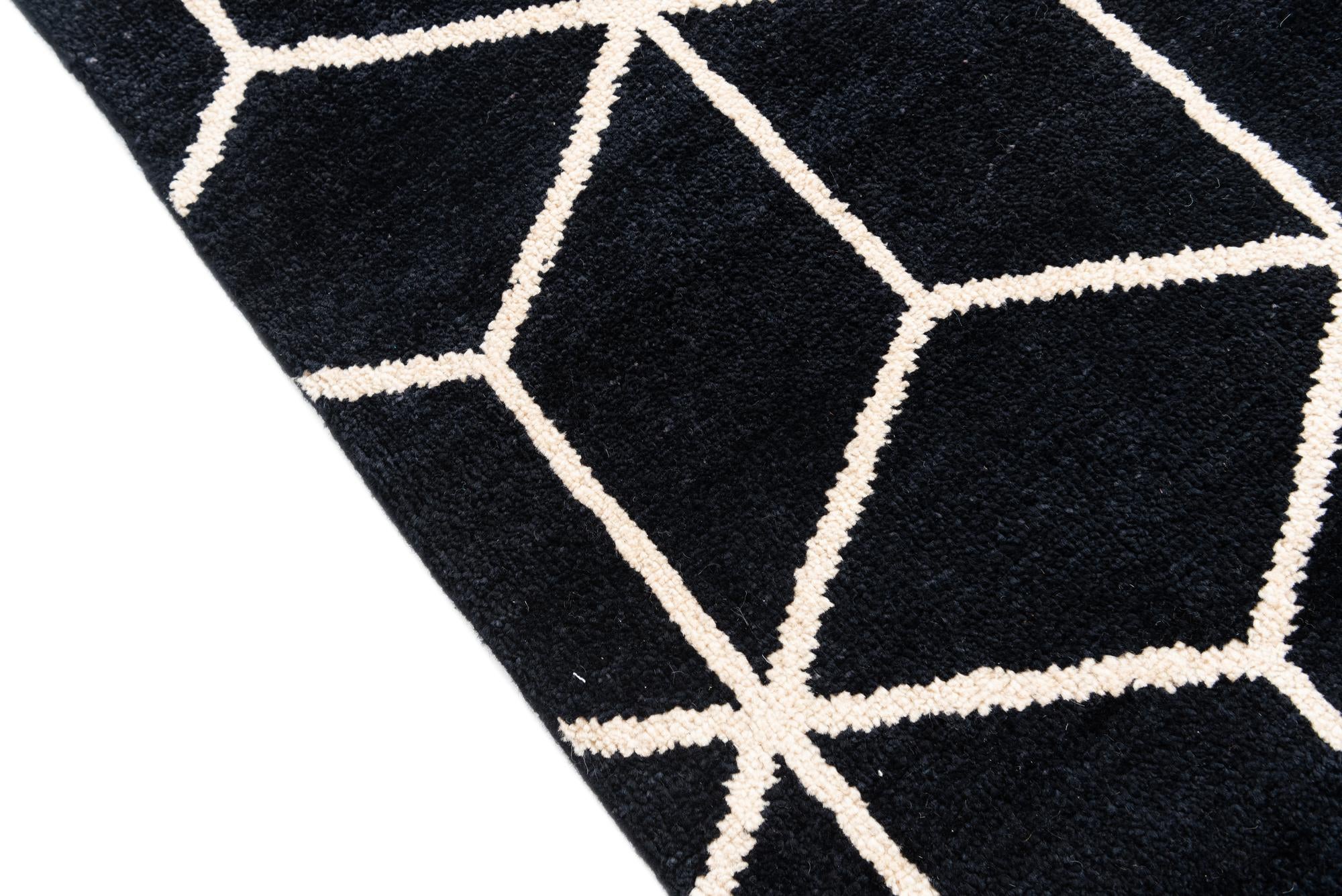 6' 8 x 10' 4 Hand Knotted Moroccan Wool Rug