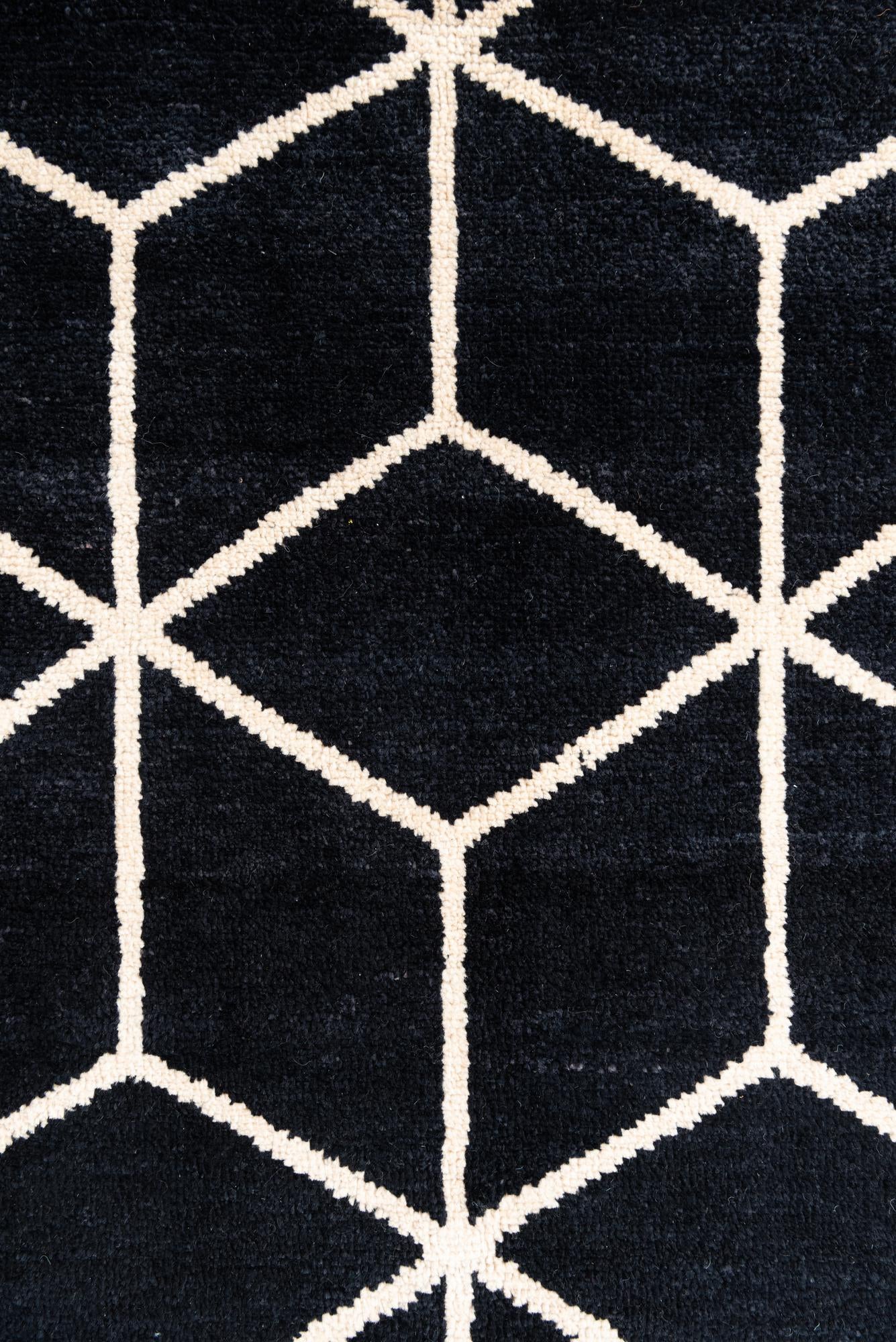 6' 8 x 10' 4 Hand Knotted Moroccan Wool Rug