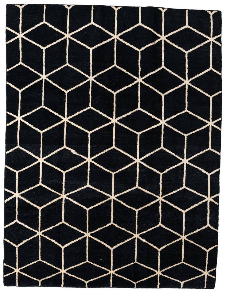 Detail image of 6' 8 x 10' 4 Hand Knotted Moroccan Wool Rug