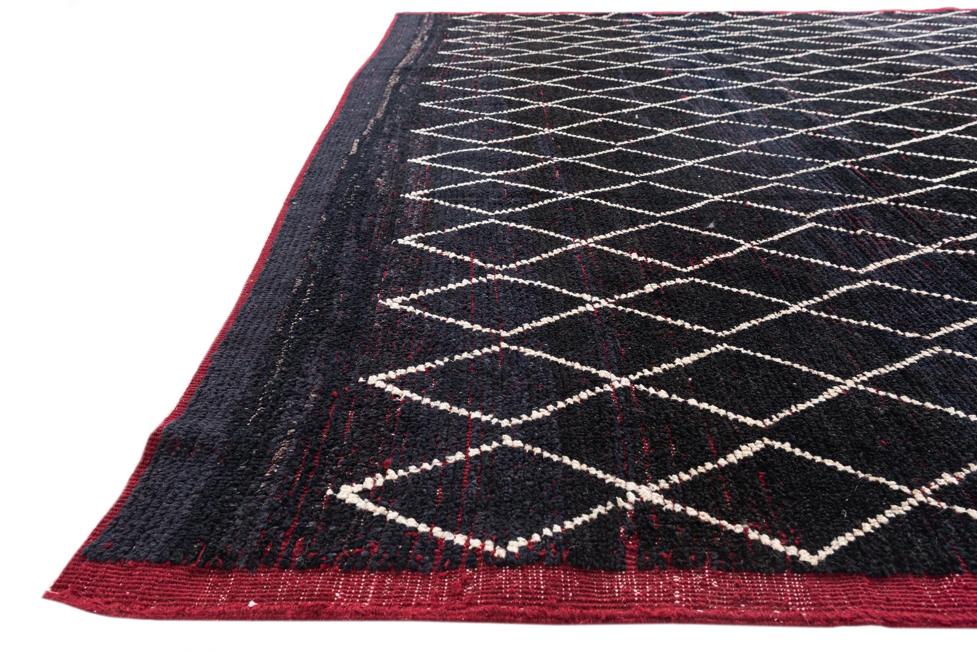 8' 7 x 10' 3 Hand Knotted Moroccan Wool Rug