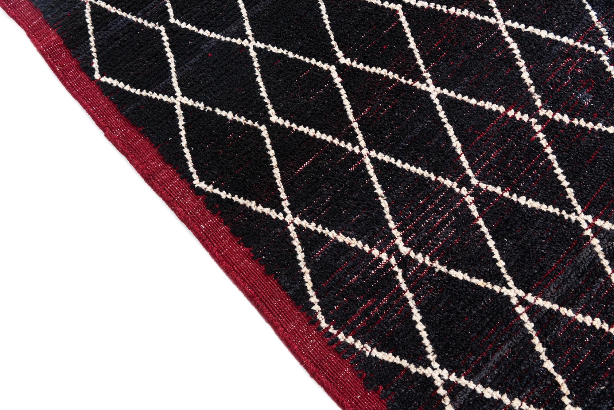 8' 7 x 10' 3 Hand Knotted Moroccan Wool Rug