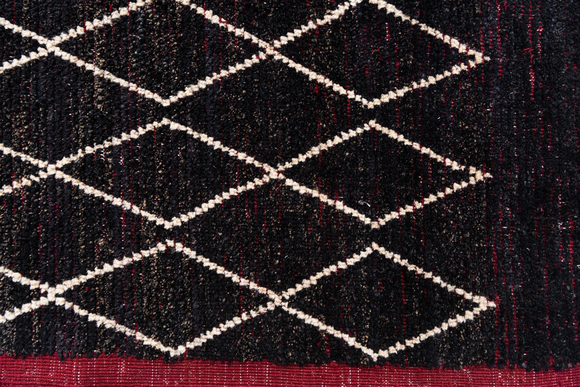 8' 7 x 10' 3 Hand Knotted Moroccan Wool Rug