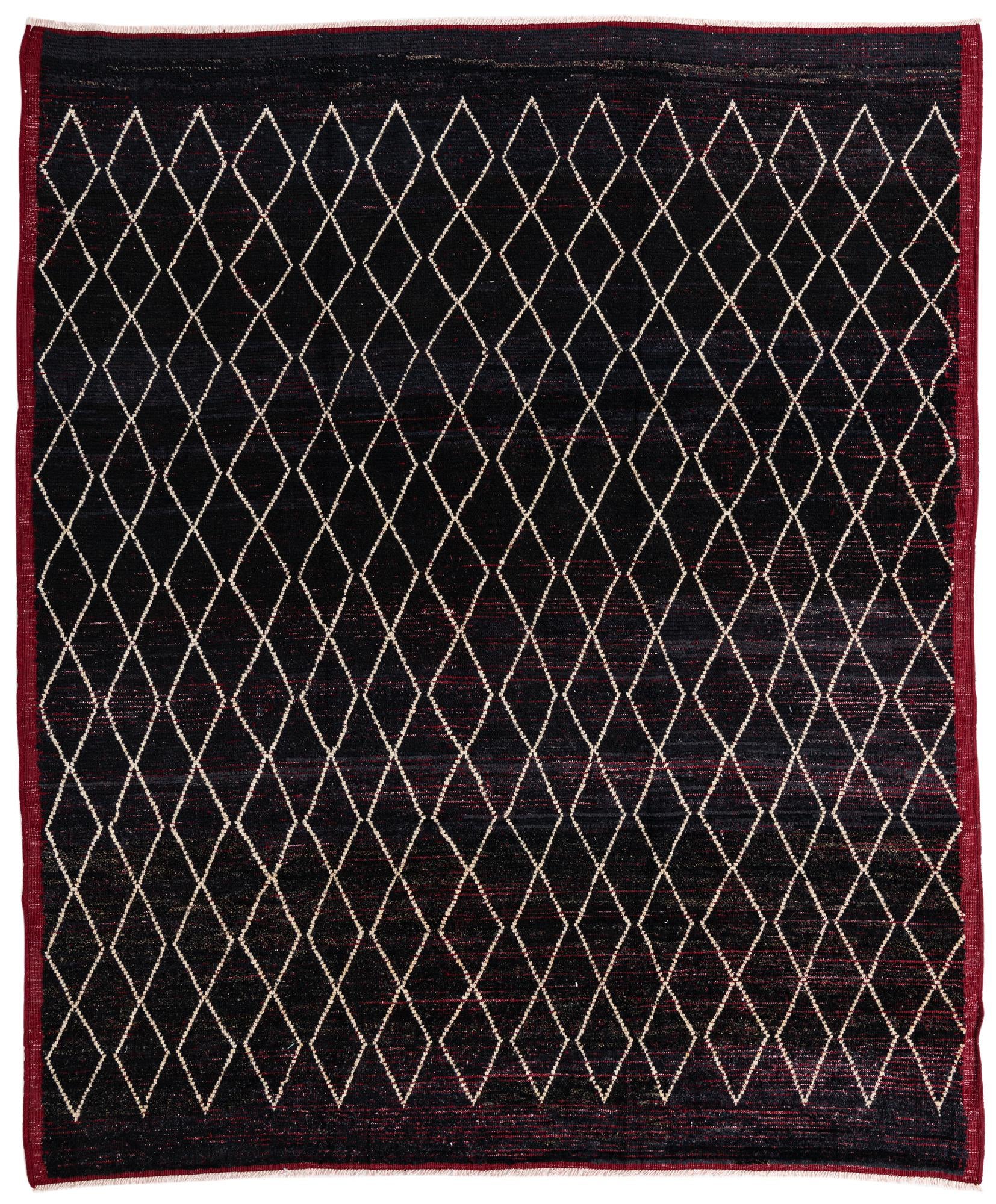 8' 7 x 10' 3 Hand Knotted Moroccan Wool Rug