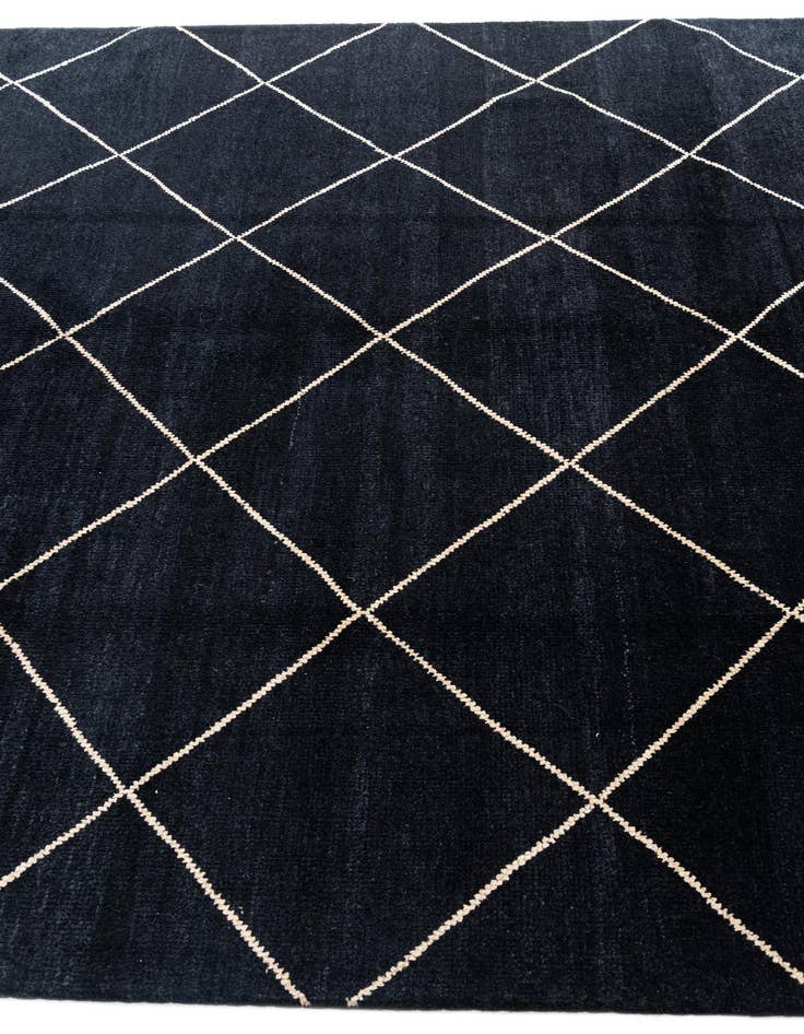 Detail image of 6' 8 x 10'  Hand Knotted Moroccan Wool Rug