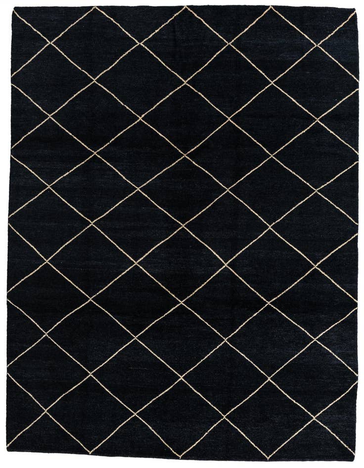 Detail image of 6' 8 x 10' Hand Knotted Moroccan Wool Rug