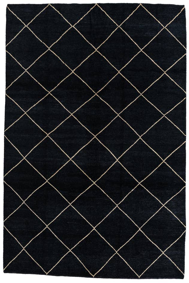 Detail image of 6' 8 x 10' Hand Knotted Moroccan Wool Rug