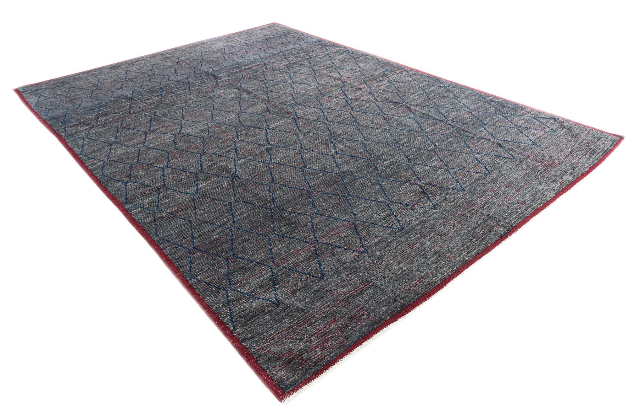 10' 4 x 14' 4 Hand Knotted Moroccan Wool Rug