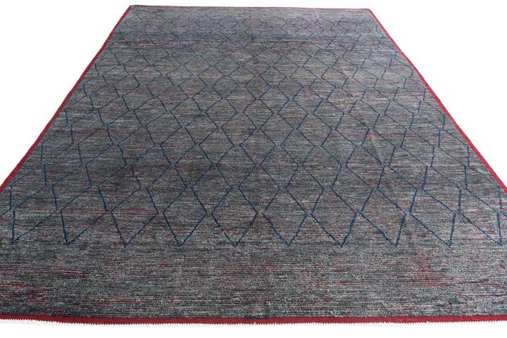 10' 4 x 14' 4 Hand Knotted Moroccan Wool Rug