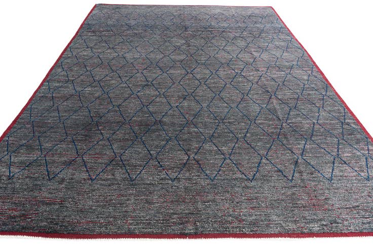Detail image of 10' 4 x 14' 4 Hand Knotted Moroccan Wool Rug
