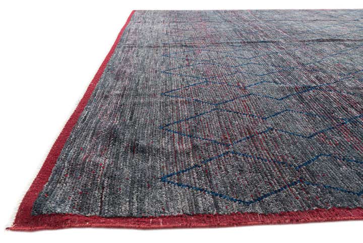 10' 4 x 14' 4 Hand Knotted Moroccan Wool Rug