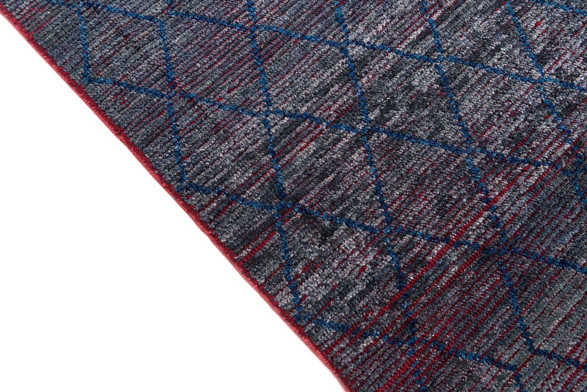 8' 5 x 10' 6 Hand Knotted Moroccan Wool Rug