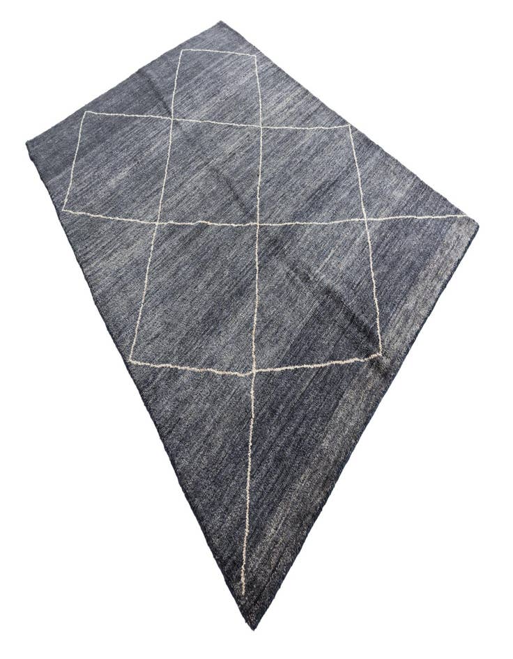 Detail image of 5' 9 x 8'  Hand Knotted Moroccan Wool Rug