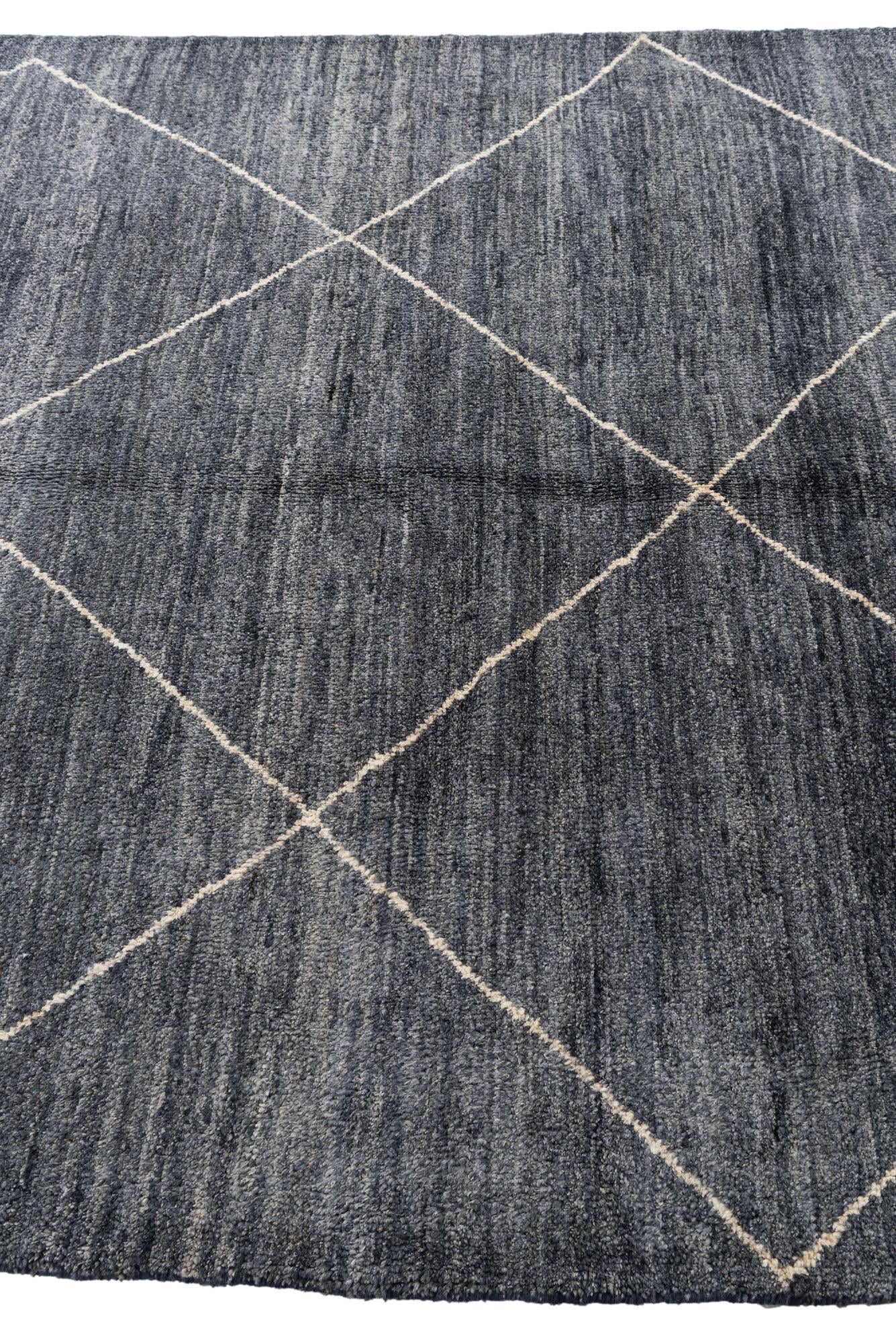 5' 9 x 8' Hand Knotted Moroccan Wool Rug
