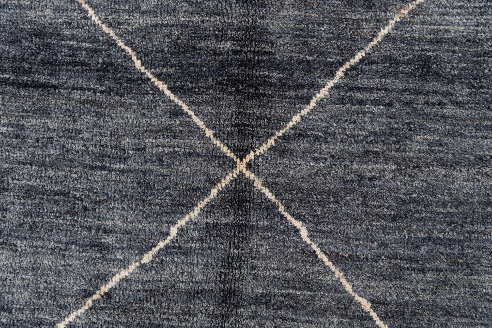 5' 9 x 8' Hand Knotted Moroccan Wool Rug