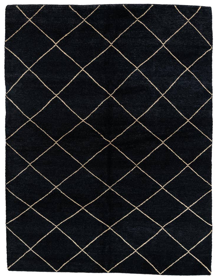 Detail image of 5' 7 x 8' 4 Hand Knotted Moroccan Wool Rug