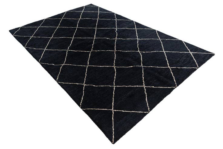 Detail image of 5' 6 x 8' 3 Hand Knotted Moroccan Wool Rug
