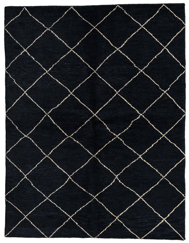 Detail image of 5' 6 x 8' 3 Hand Knotted Moroccan Wool Rug
