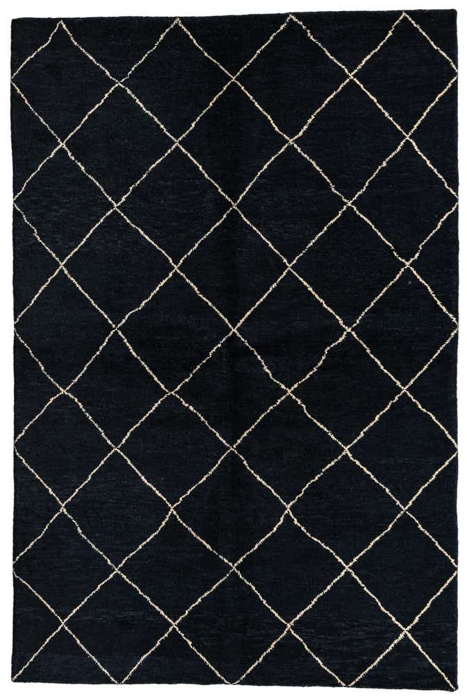 5' 6 x 8' 3 Hand Knotted Moroccan Wool Rug