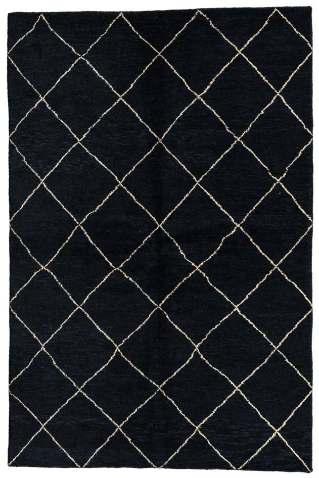 Detail image of 5' 6 x 8' 3 Hand Knotted Moroccan Wool Rug