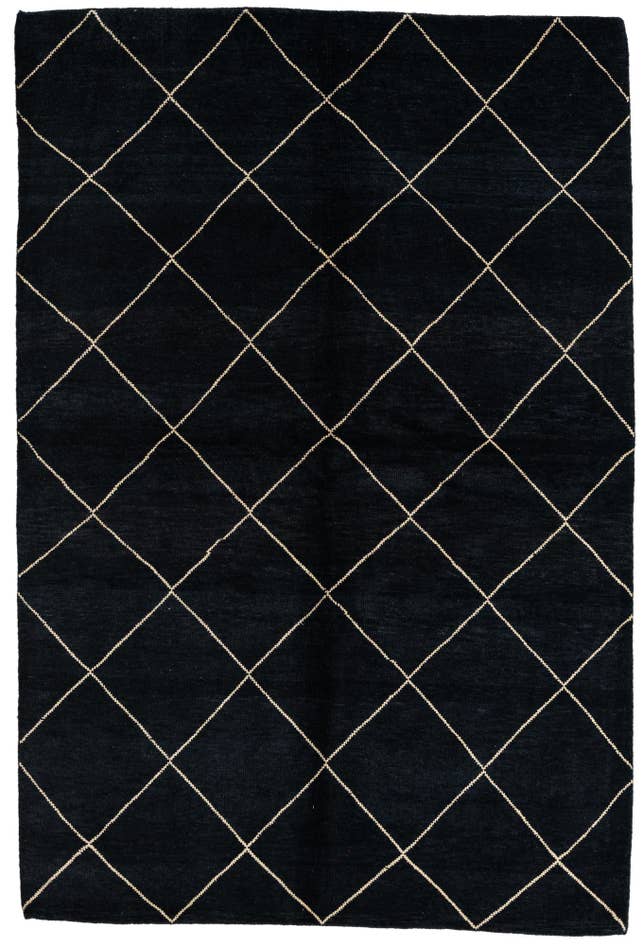 Detail image of 5' 7 x 8' 3 Hand Knotted Moroccan Wool Rug