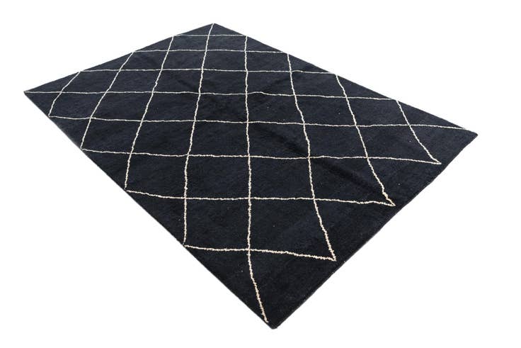 Detail image of 5' 7 x 8' Hand Knotted Moroccan Wool Rug