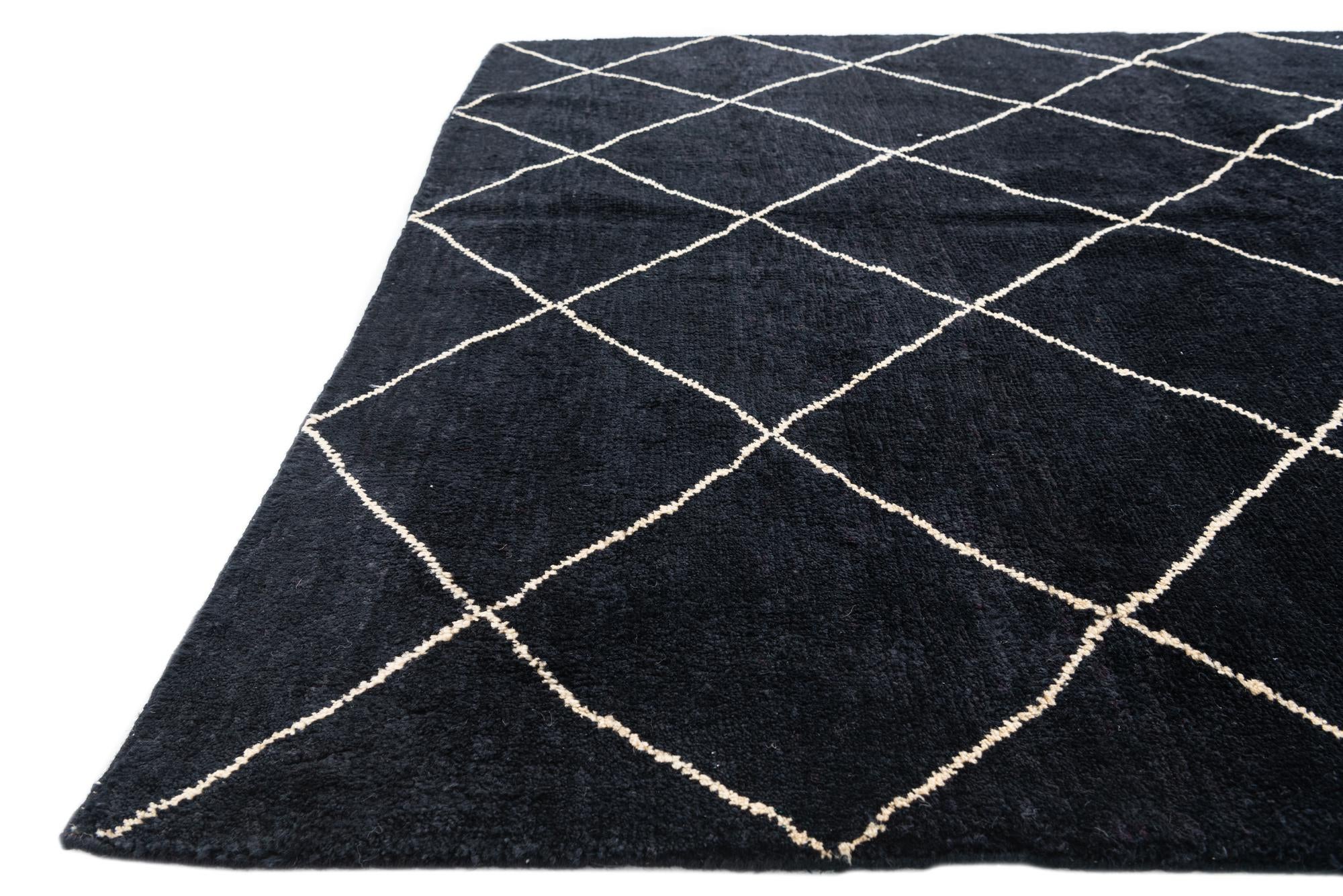 5' 7 x 8' Hand Knotted Moroccan Wool Rug