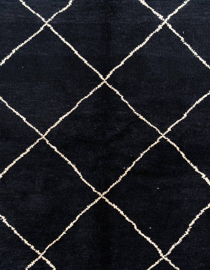 Detail image of 5' 7 x 8'  Hand Knotted Moroccan Wool Rug