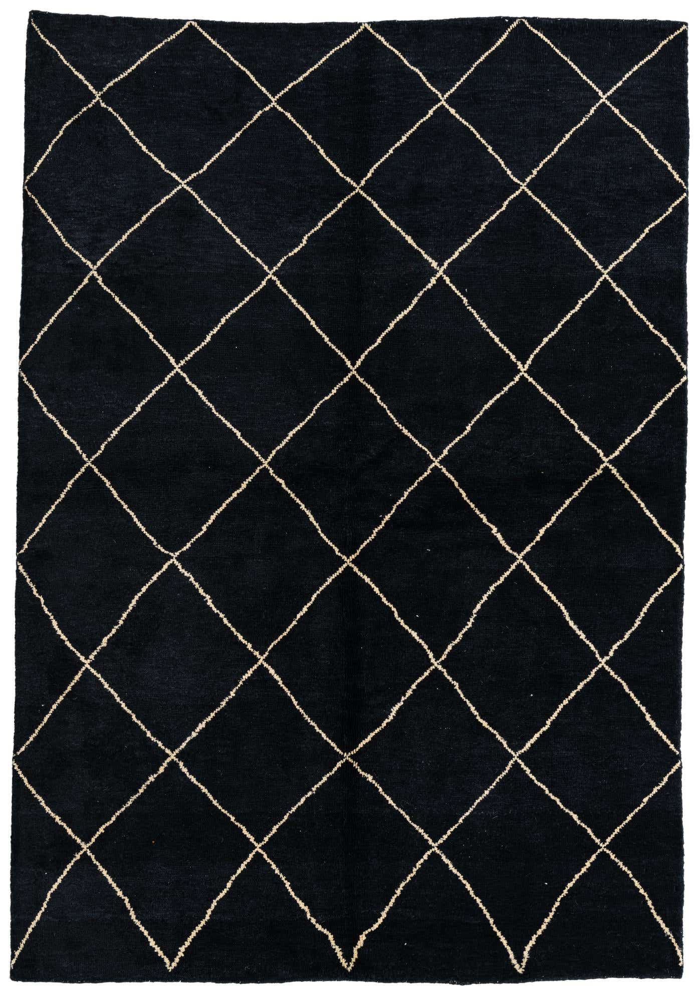 5' 7 x 8' Hand Knotted Moroccan Wool Rug