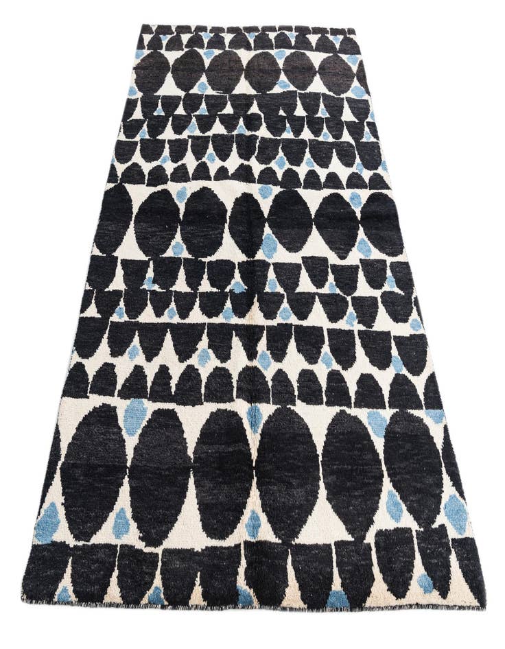 Detail image of 5' 8 x 8' 3  Hand Knotted Moroccan Wool Rug