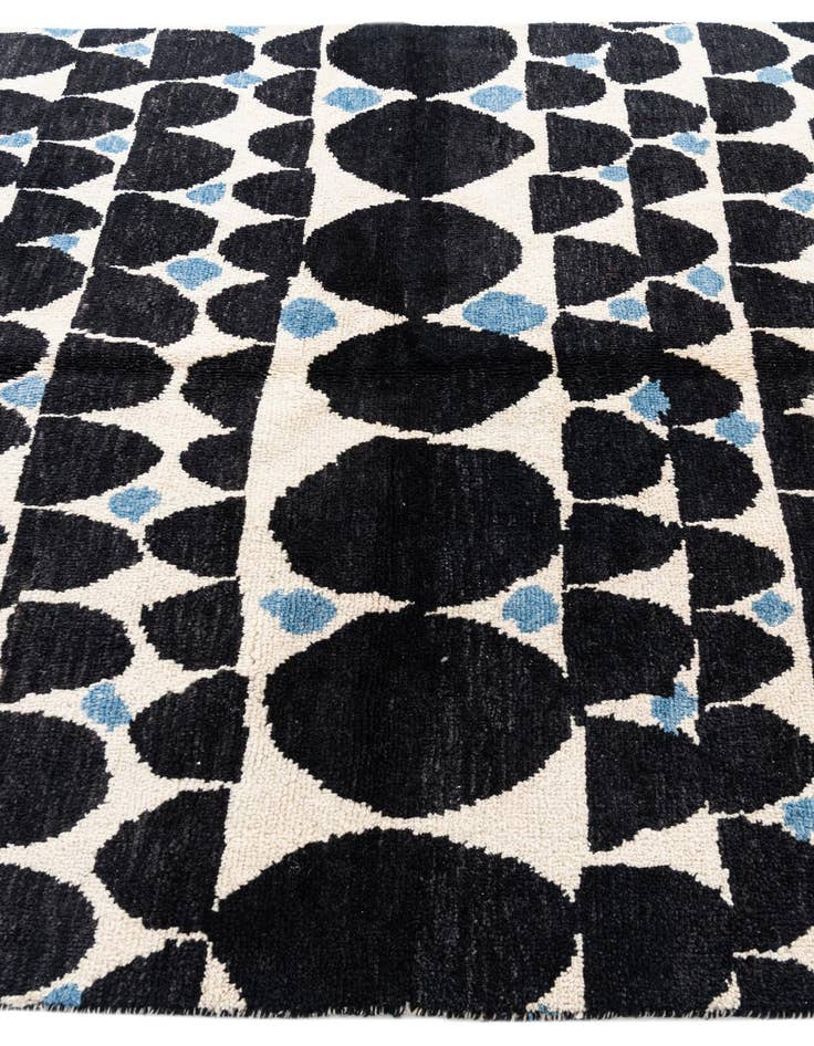Detail image of 5' 8 x 8' 3  Hand Knotted Moroccan Wool Rug
